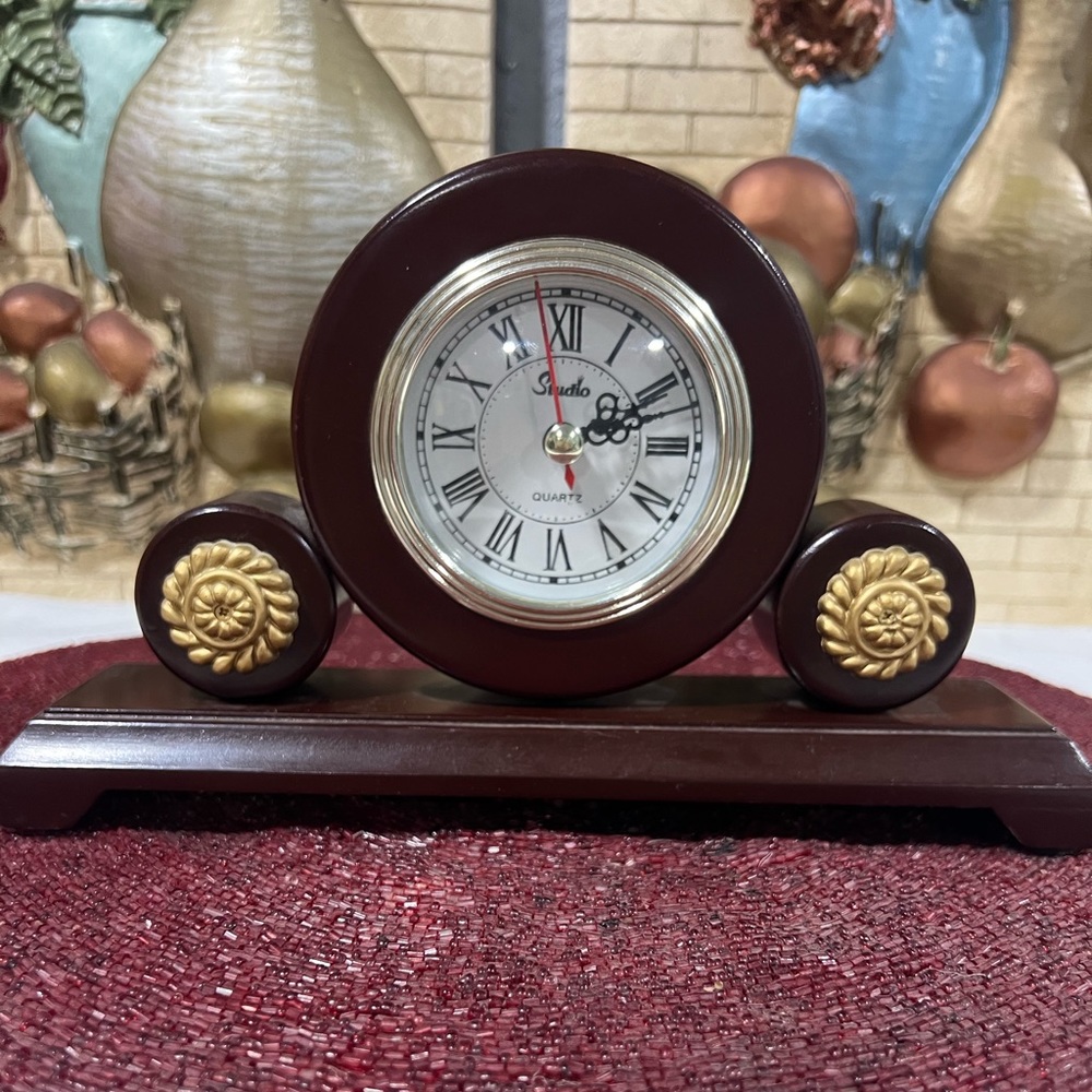 Studio clock cherry color